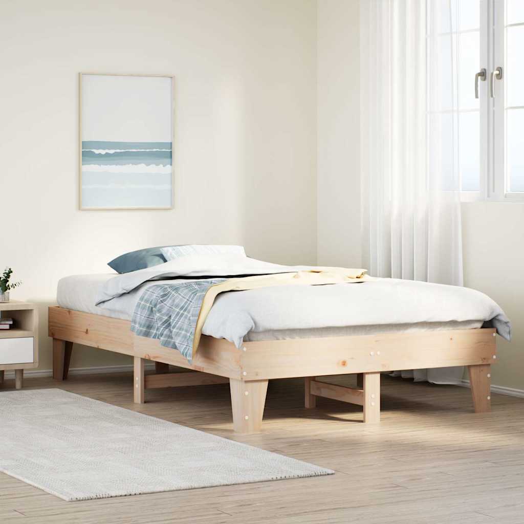 Massivholzbett ohne Matratze 120x200 cm Kiefernholz