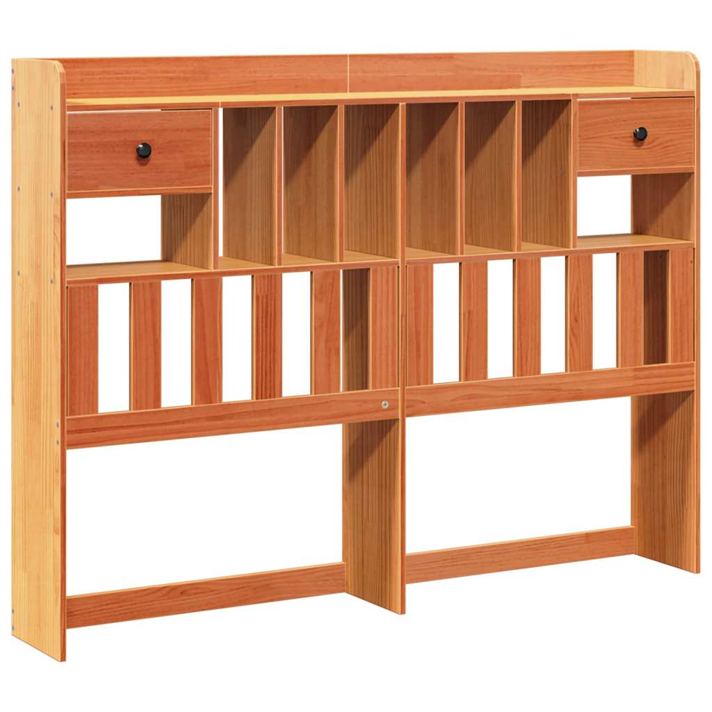 Kopfteil mit Stauraum Wachsbraun 160 cm Massivholz Kiefer
