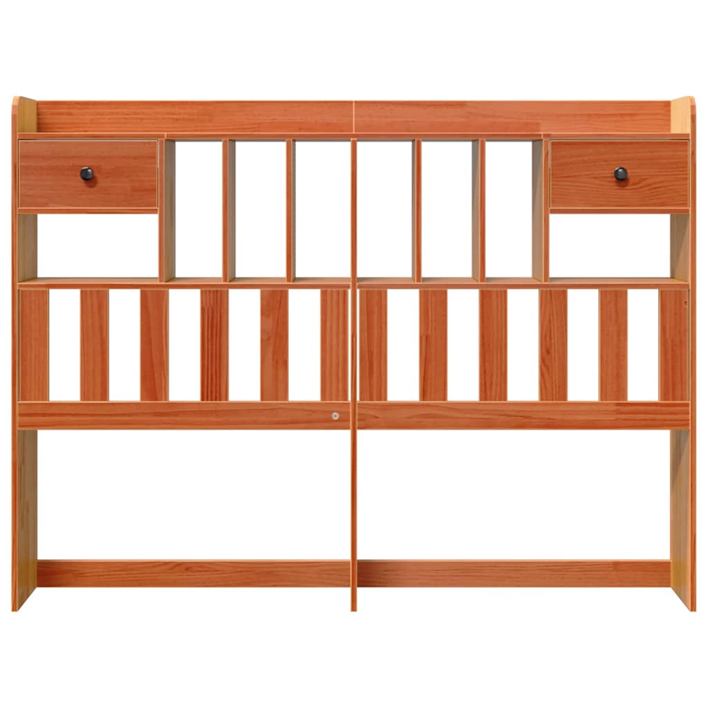 Kopfteil mit Stauraum Wachsbraun 160 cm Massivholz Kiefer