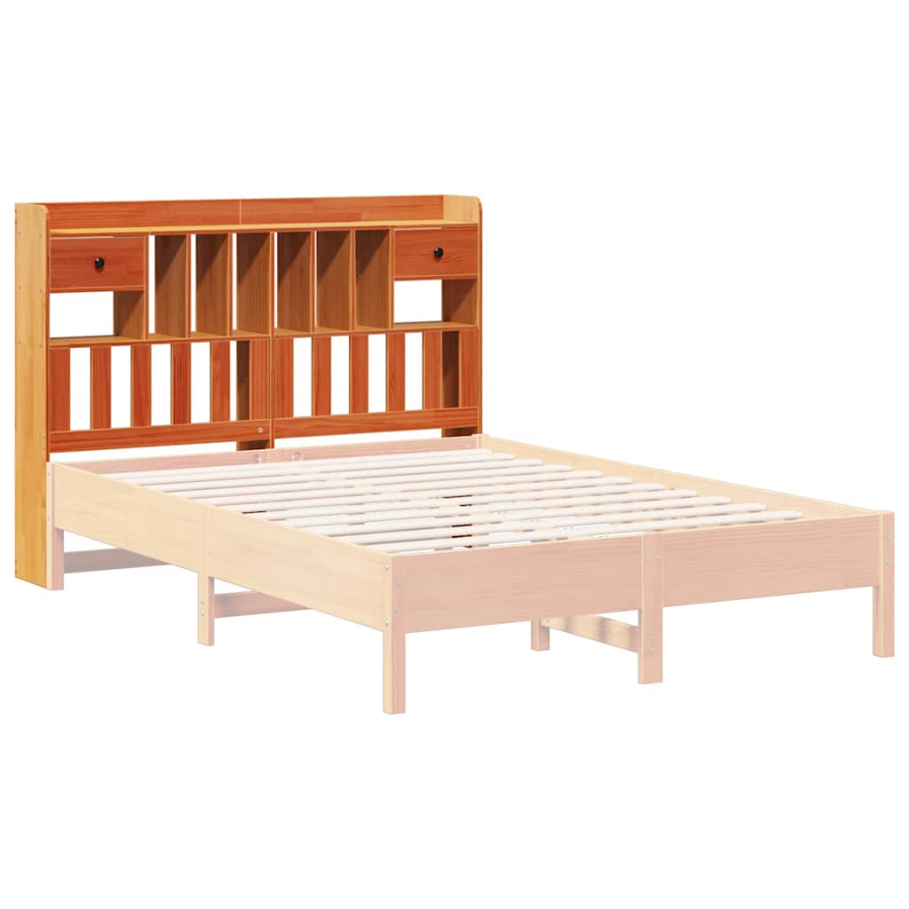 Kopfteil mit Stauraum Wachsbraun 160 cm Massivholz Kiefer