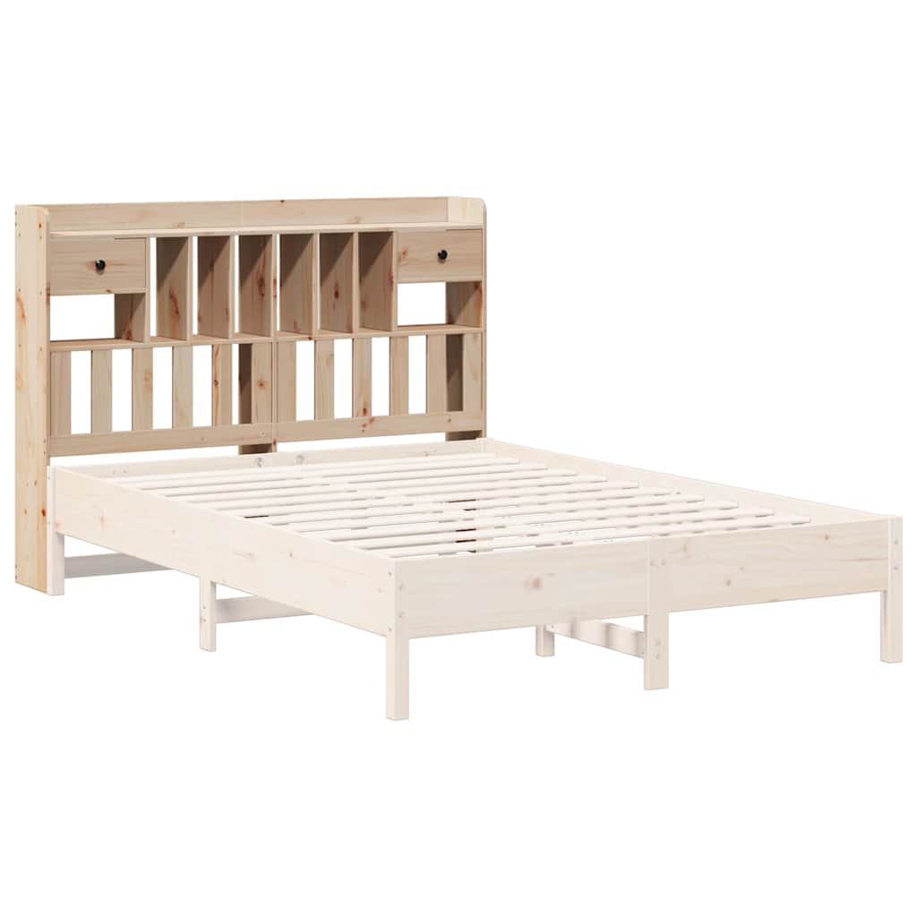 Kopfteil mit Stauraum 140 cm Massivholz Kiefer