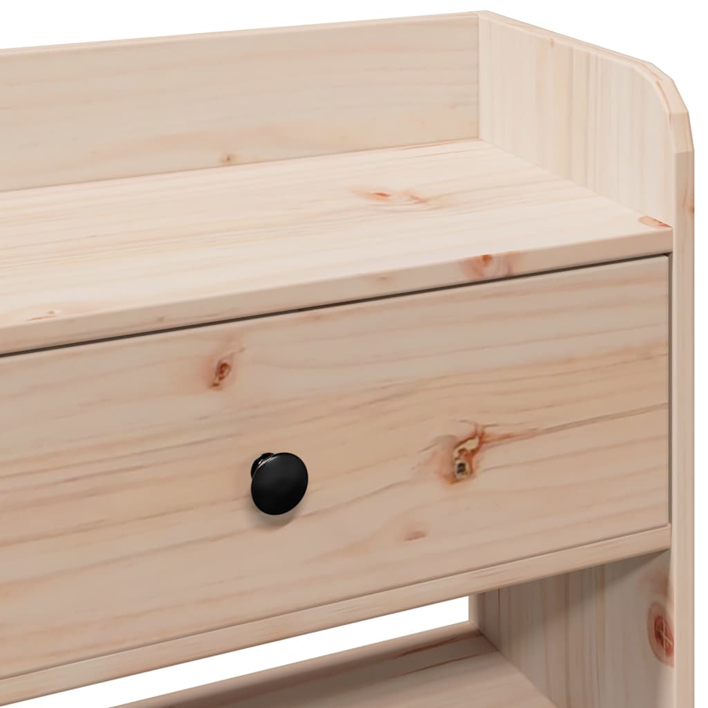 Kopfteil mit Stauraum 140 cm Massivholz Kiefer