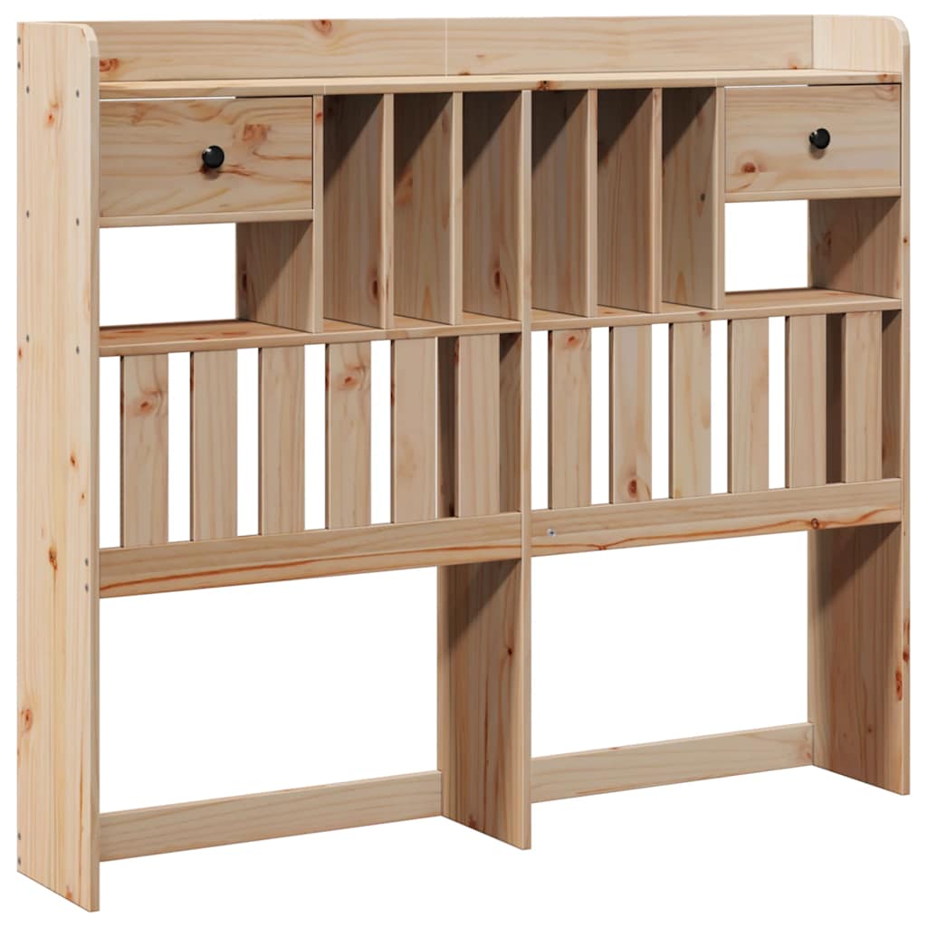 Kopfteil mit Stauraum 135 cm Massivholz Kiefer