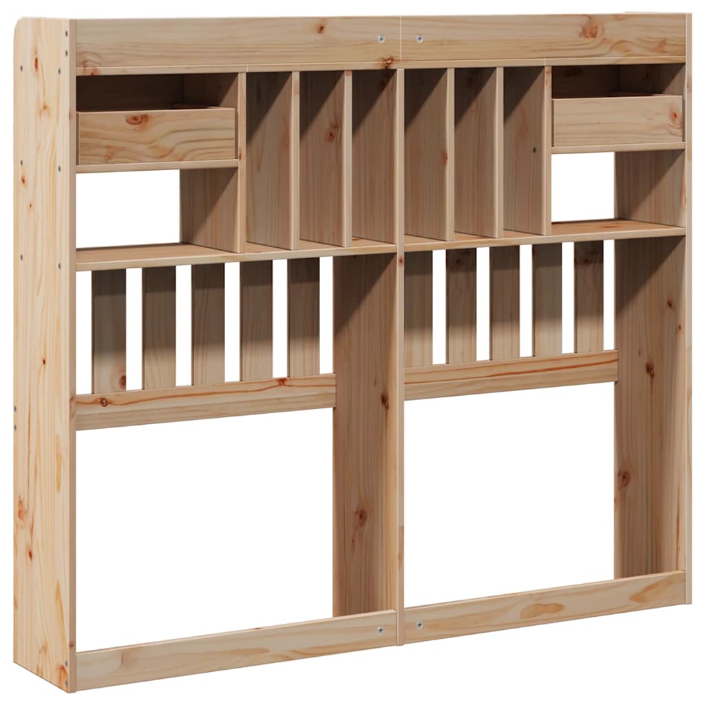 Kopfteil mit Stauraum 135 cm Massivholz Kiefer