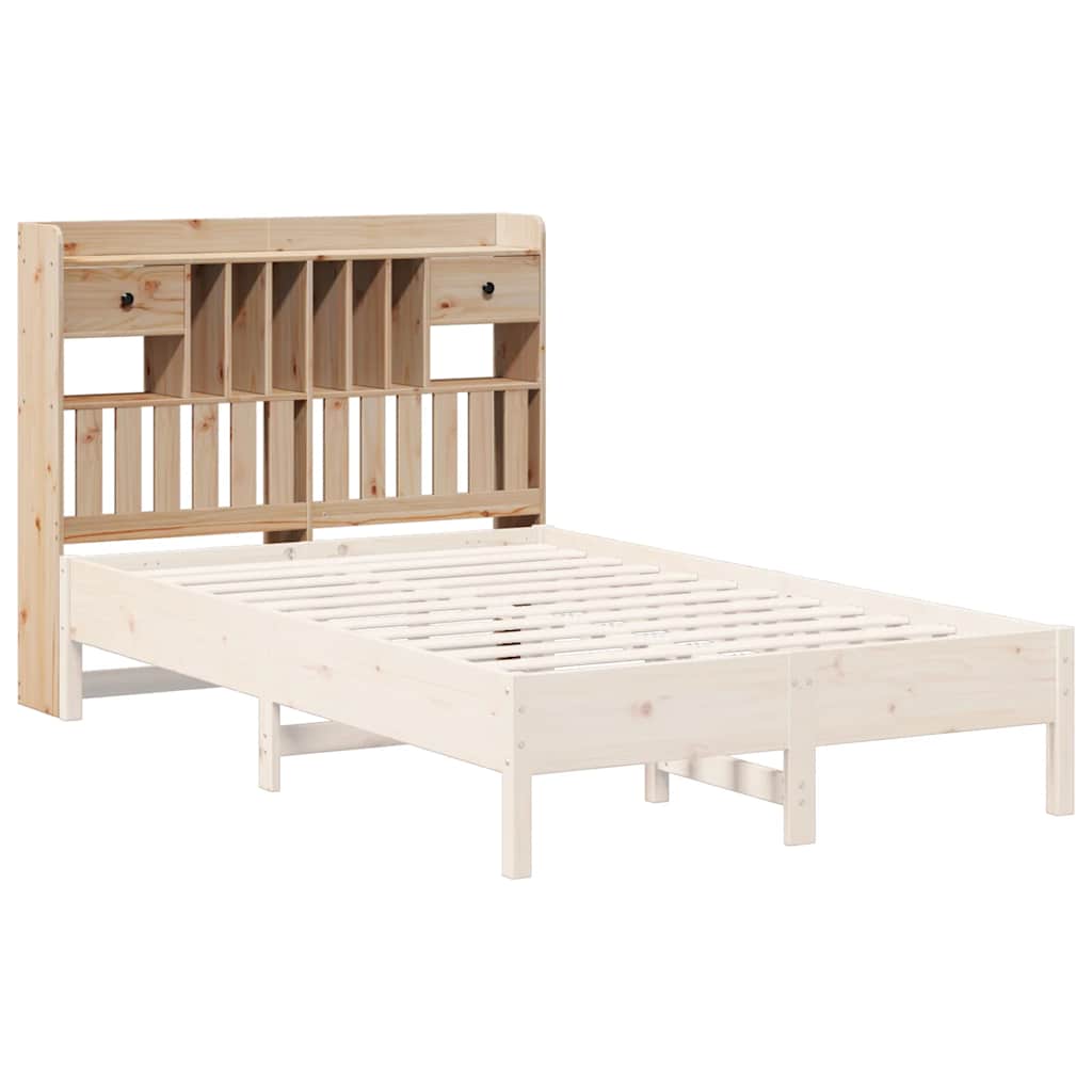Kopfteil mit Stauraum 135 cm Massivholz Kiefer
