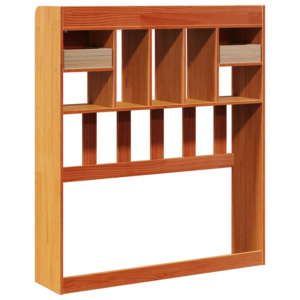 Kopfteil mit Stauraum Wachsbraun 100 cm Massivholz Kiefer