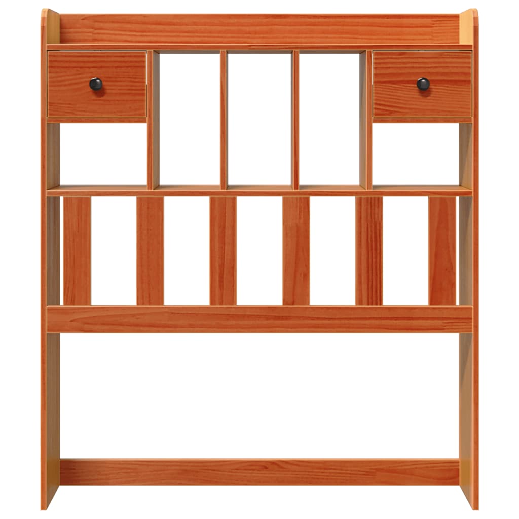 Kopfteil mit Stauraum Wachsbraun 75 cm Massivholz Kiefer