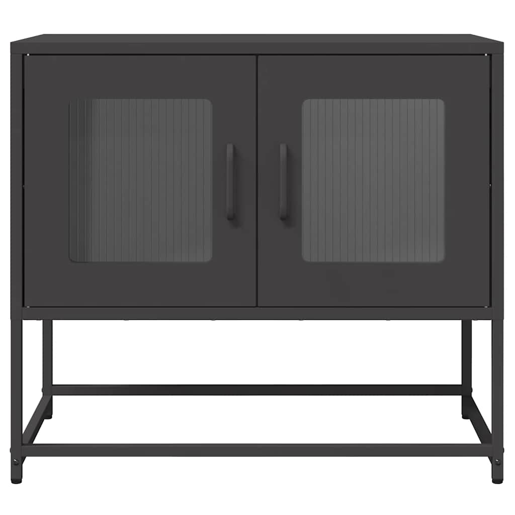 TV-Schrank Schwarz 68x39x60,5 cm Kaltgewalzter Stahl