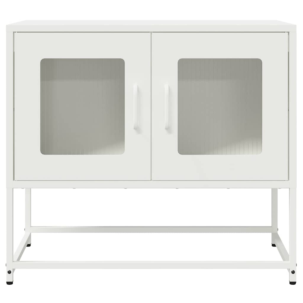 TV-Schrank Weiß 68x39x60,5 cm Kaltgewalzter Stahl