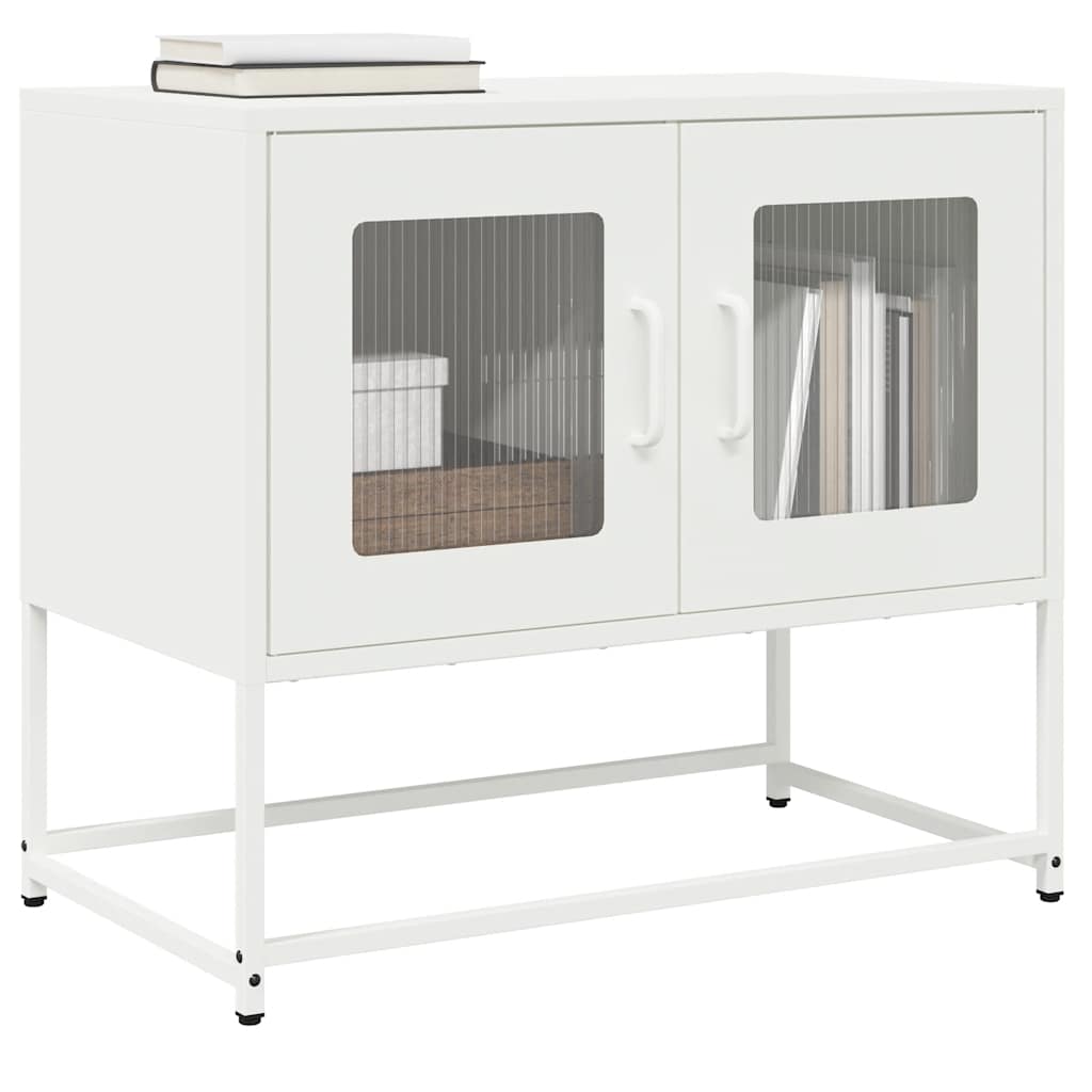 TV-Schrank Weiß 68x39x60,5 cm Kaltgewalzter Stahl
