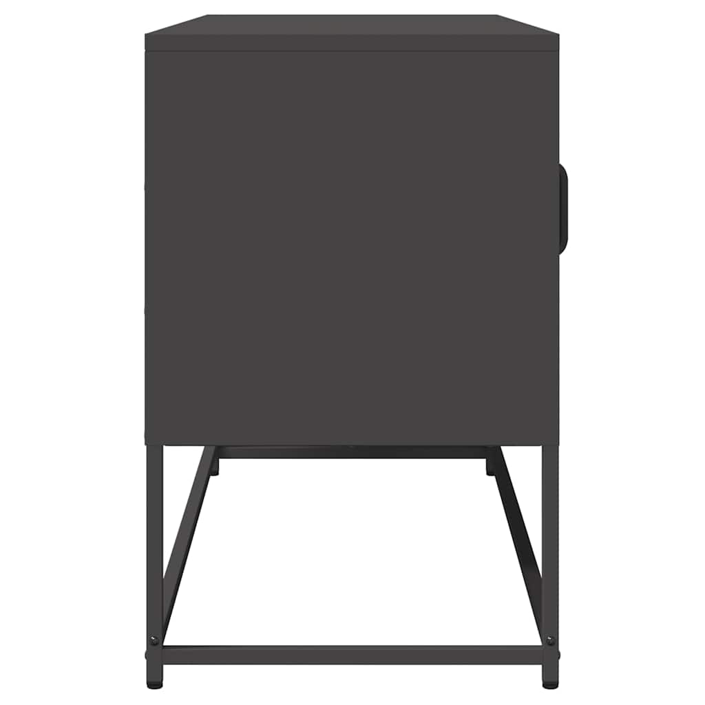 TV-Schrank Schwarz 100,5x39x60,5 cm Kaltgewalzter Stahl
