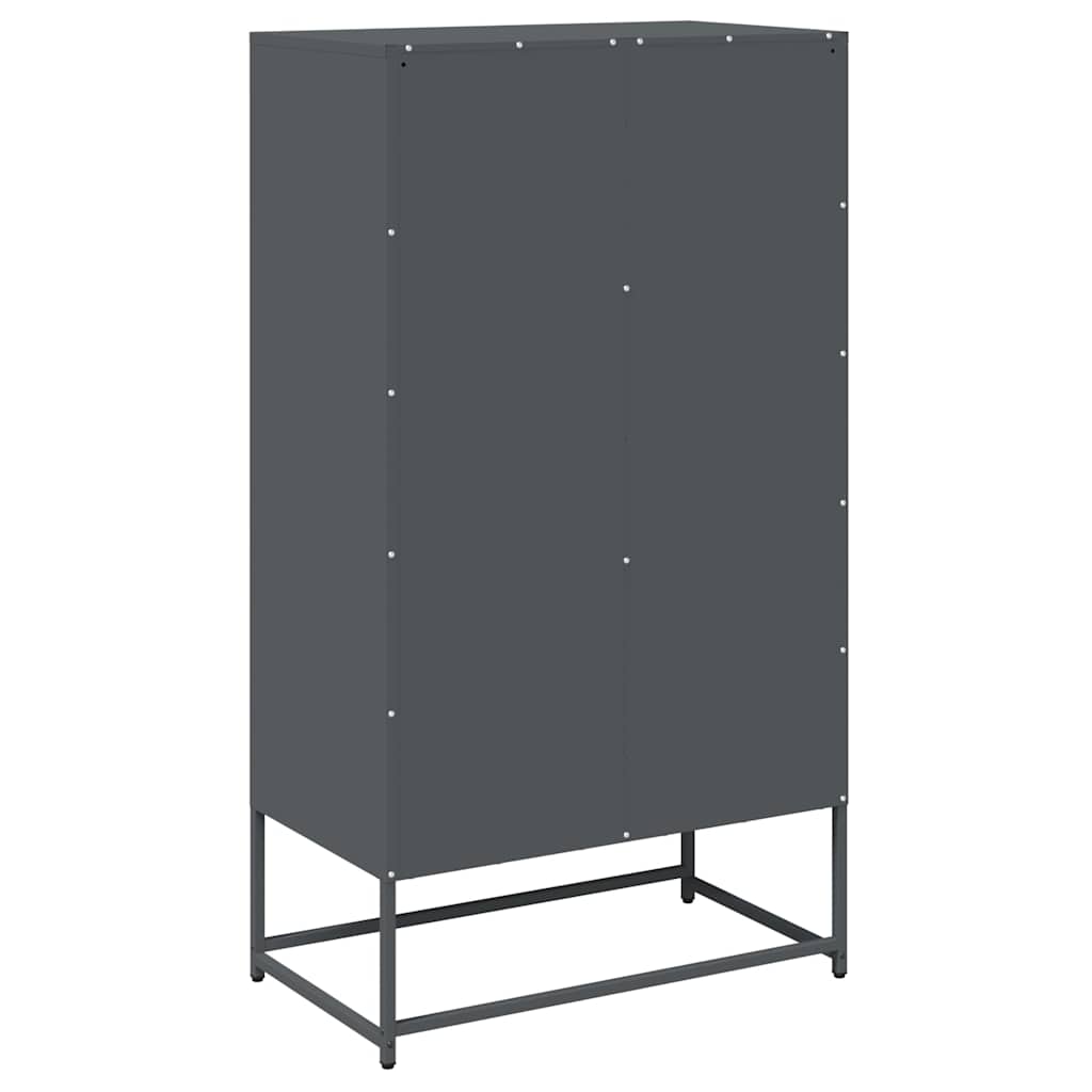 Highboard Anthrazit 68x39x123 cm Stahl
