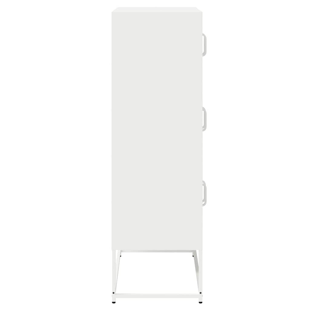 Highboard Weiß 68x39x123 cm Stahl