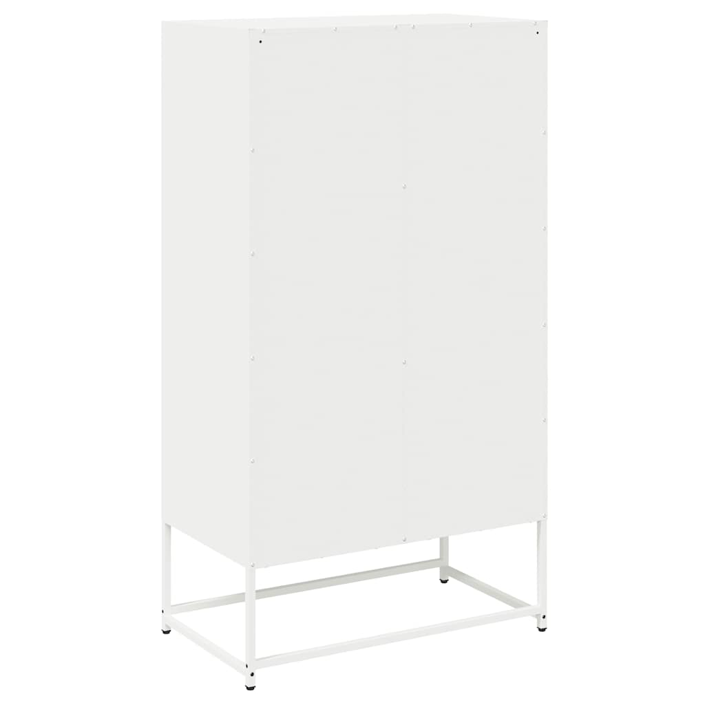 Highboard Weiß 68x39x123 cm Stahl