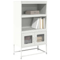 Highboard Weiß 68x39x123 cm Stahl