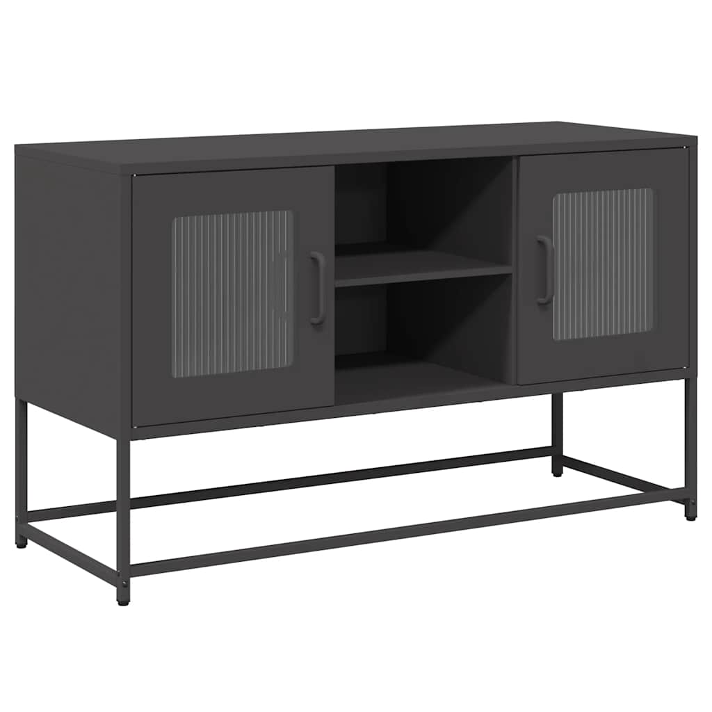 TV-Schrank Schwarz 100,5x39x60,5 cm Stahl