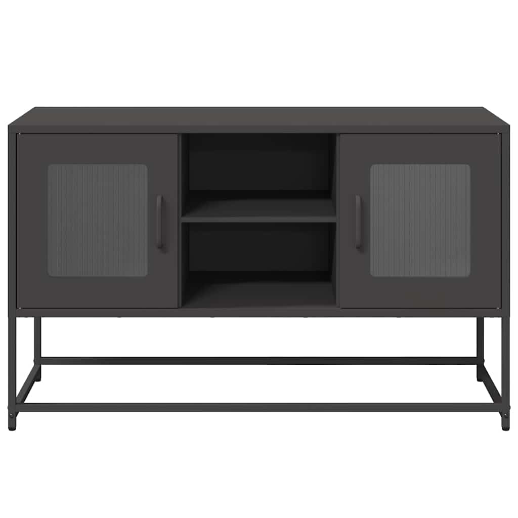 TV-Schrank Schwarz 100,5x39x60,5 cm Stahl