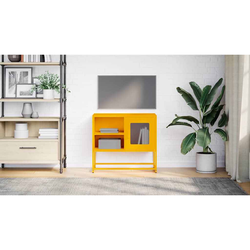 TV-Schrank Senfgelb 68x39x60,5 cm Stahl