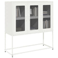 Sideboard Weiß 100,5x39x107 cm Kaltgewalzter Stahl