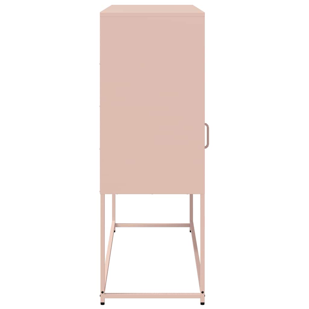 Sideboard Rosa 100,5x39x107 cm Kaltgewalzter Stahl