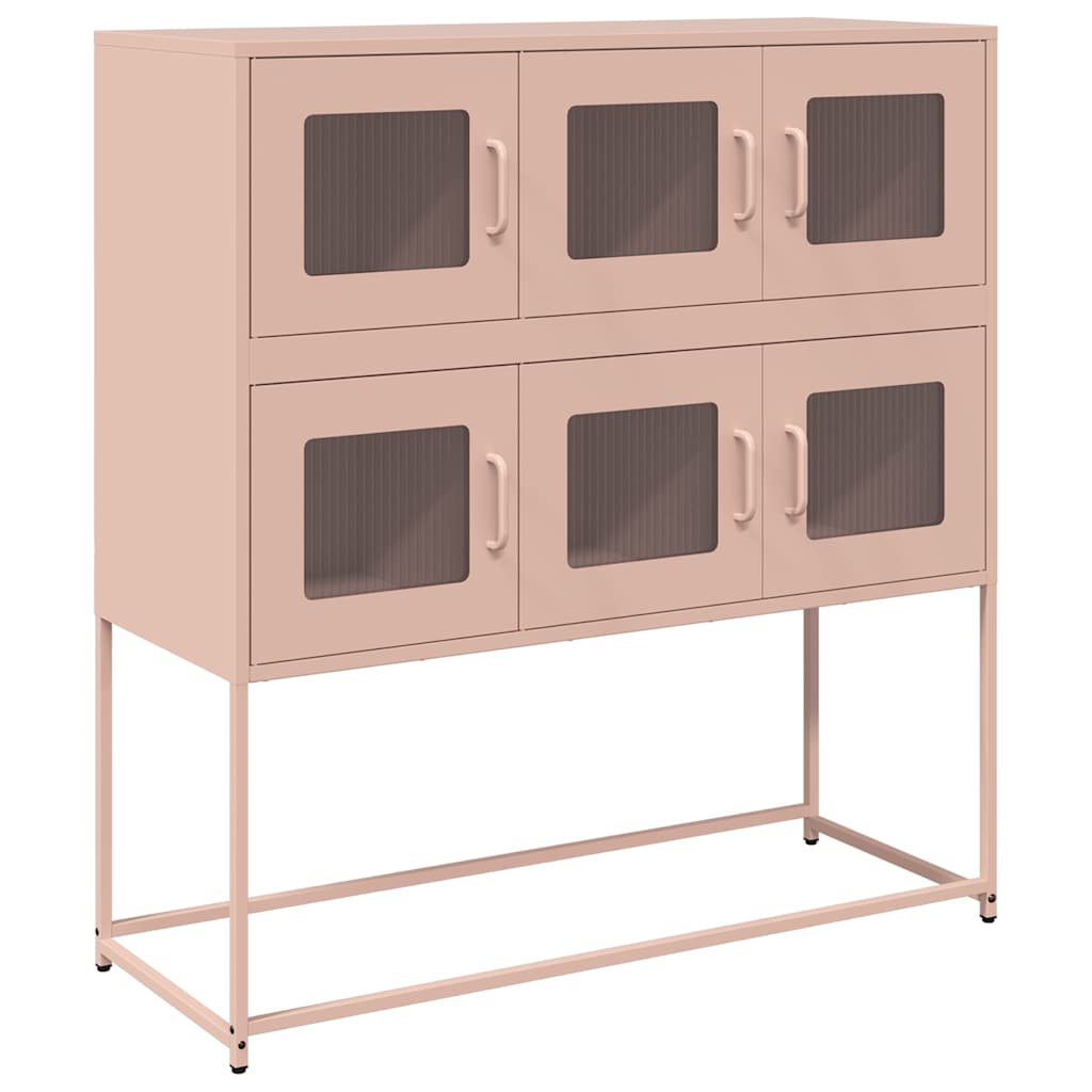 Sideboard Rosa 100,5x39x107 cm Kaltgewalzter Stahl