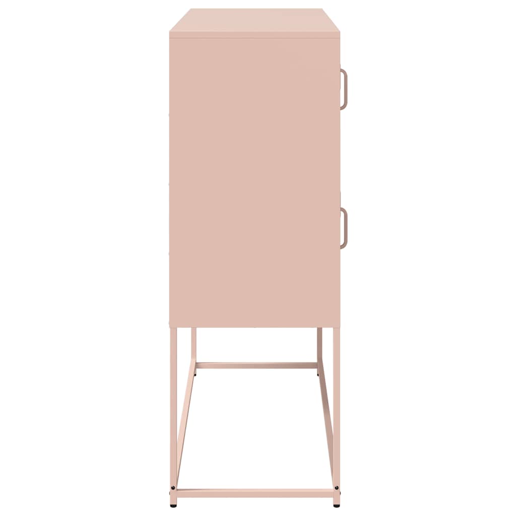 Sideboard Rosa 100,5x39x107 cm Kaltgewalzter Stahl