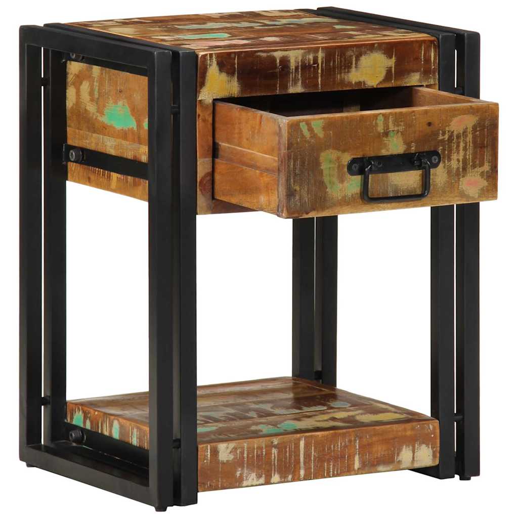 Nachttisch 40 x 35 x 50 cm Massives upgecyceltes Holz