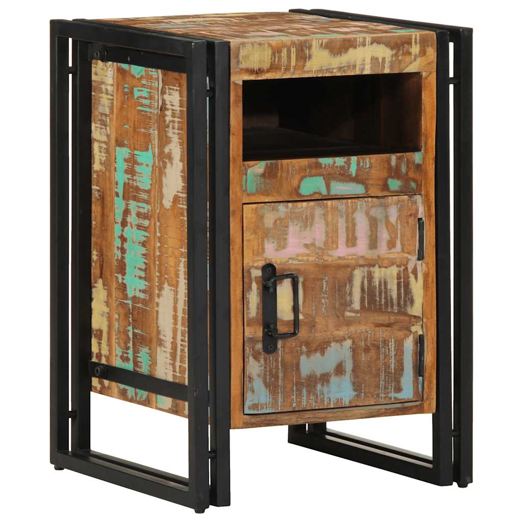Nachttisch 40x40x59 cm Altholz Massivholz