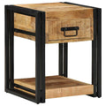 Nachttisch 40x40x50 cm Raues Mango-Massivholz