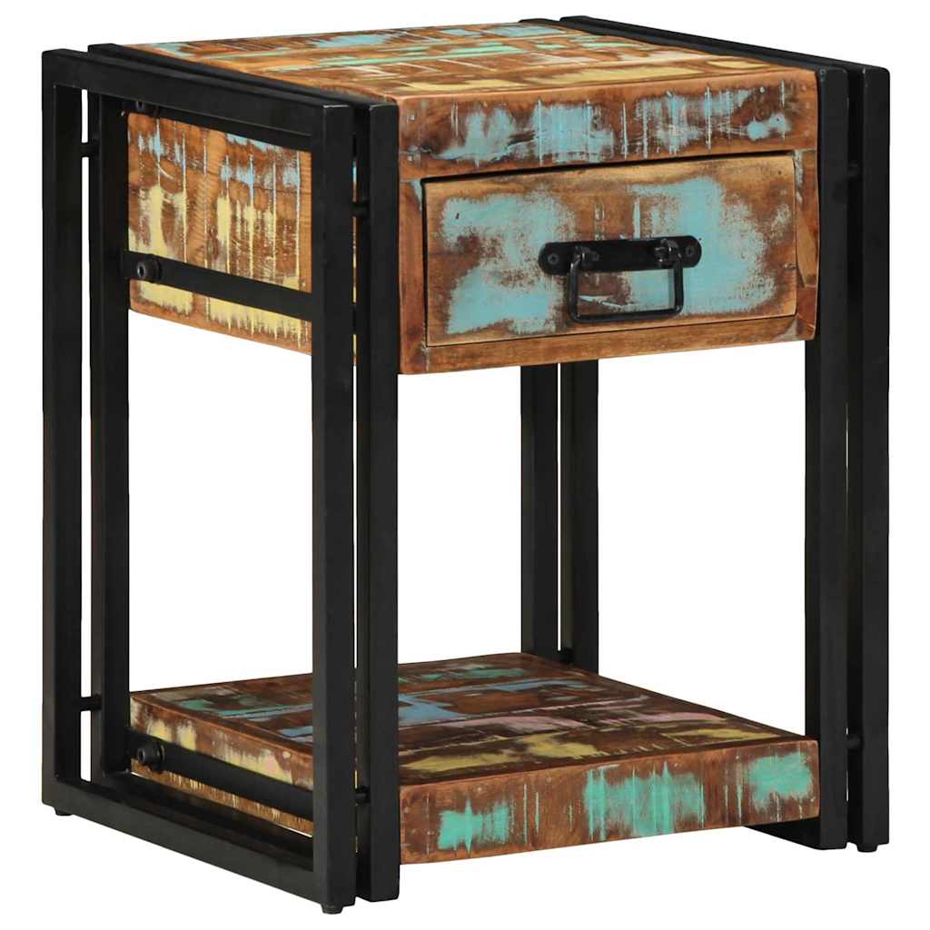 Nachttisch 2 pcs 40 x 40 x 50 cm Massives upgecyceltes Holz