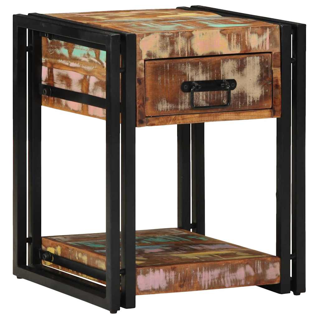 Nachttisch 2 pcs 40 x 40 x 50 cm Massives upgecyceltes Holz