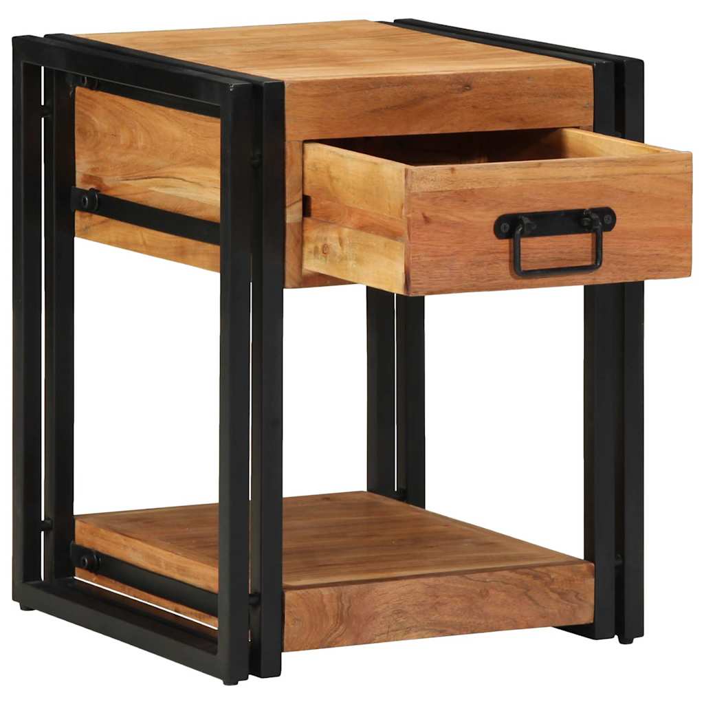 Nachttisch Braun 40 x 40 x 50 cm Massivholz Akazie