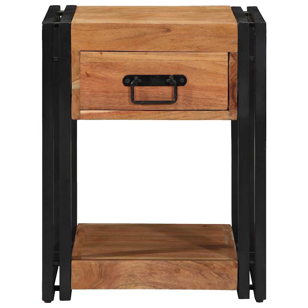 Nachttisch 2 pcs Braun 40 x 40 x 50 cm Massivholz Akazie