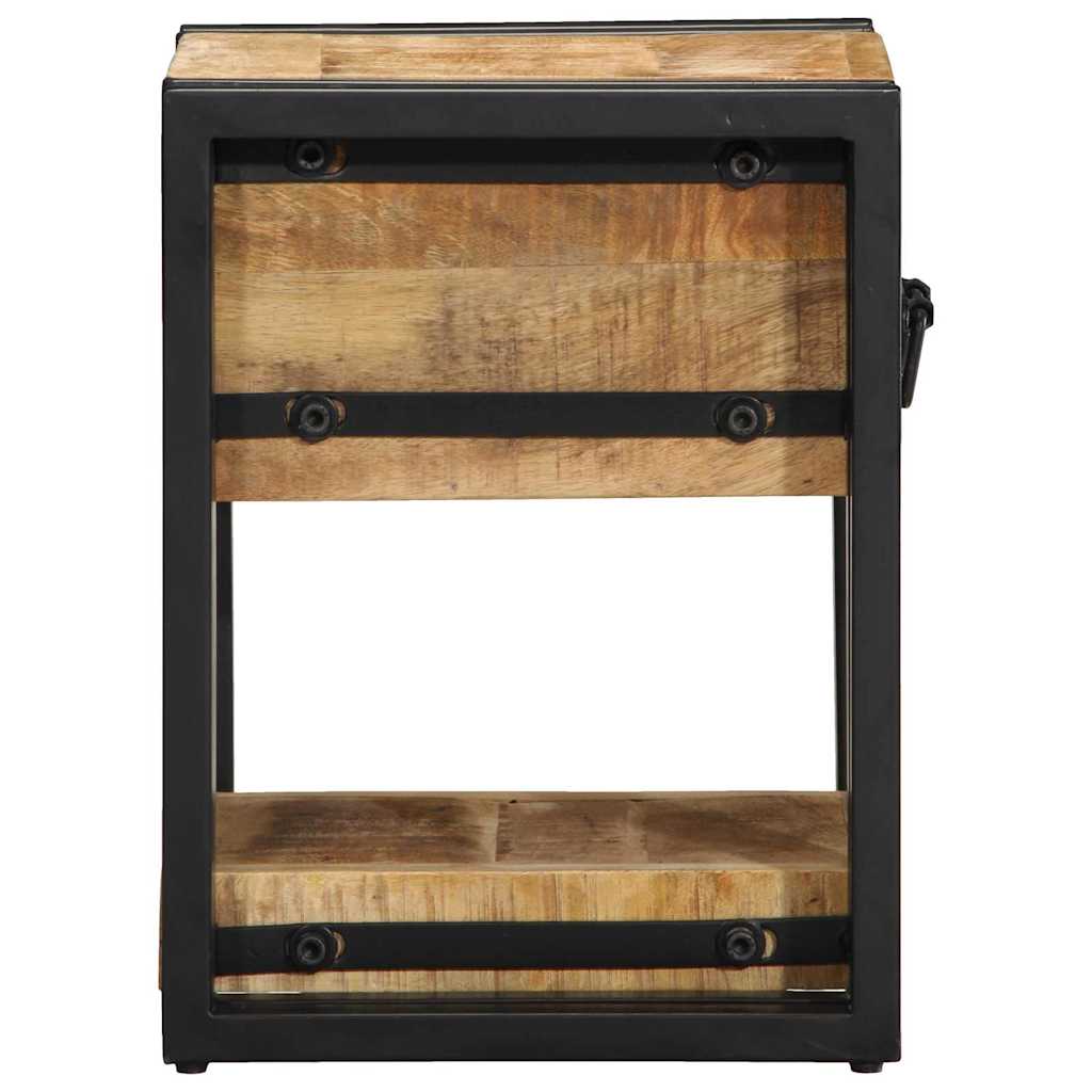 Nachttisch Braun 30 x 30 x 40 cm Massivholz Mango