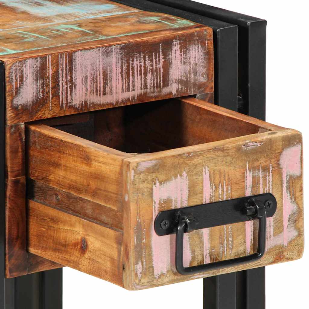Nachttisch 30 x 30 x 40 cm Massives upgecyceltes Holz