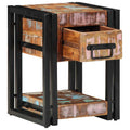 Nachttisch 30 x 30 x 40 cm Massives upgecyceltes Holz