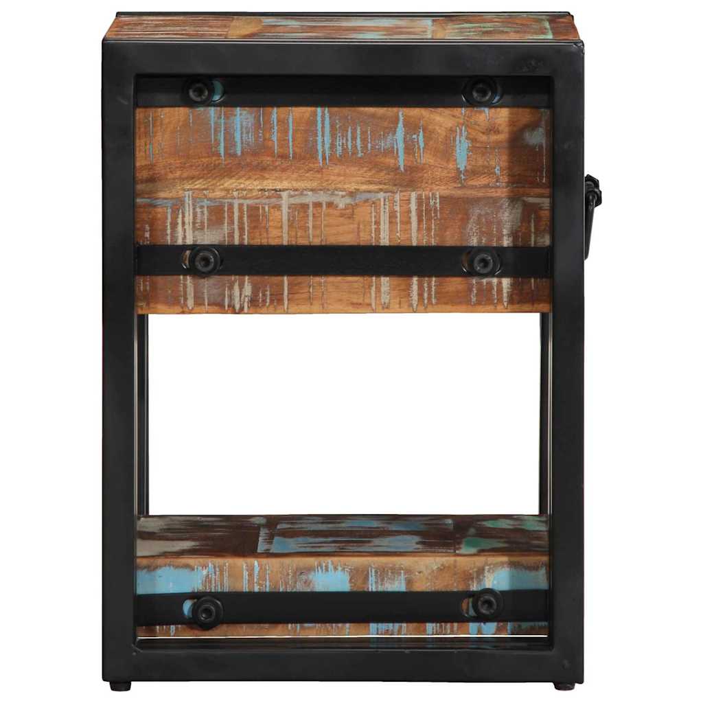 Nachttisch 30 x 30 x 40 cm Massives upgecyceltes Holz