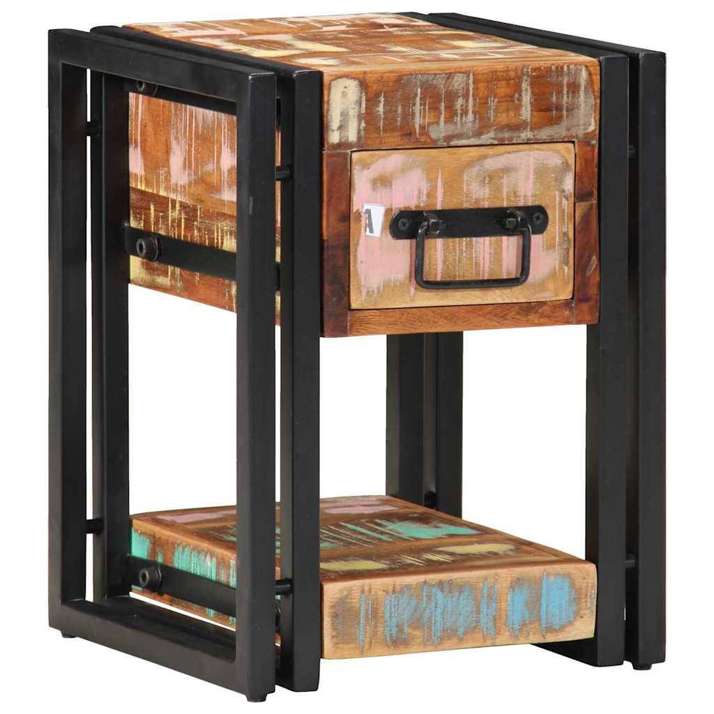 Nachttisch 2 pcs 30 x 30 x 40 cm Massives upgecyceltes Holz