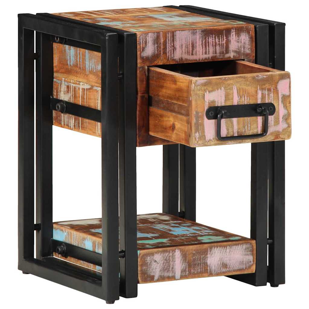Nachttisch 2 pcs 30 x 30 x 40 cm Massives upgecyceltes Holz