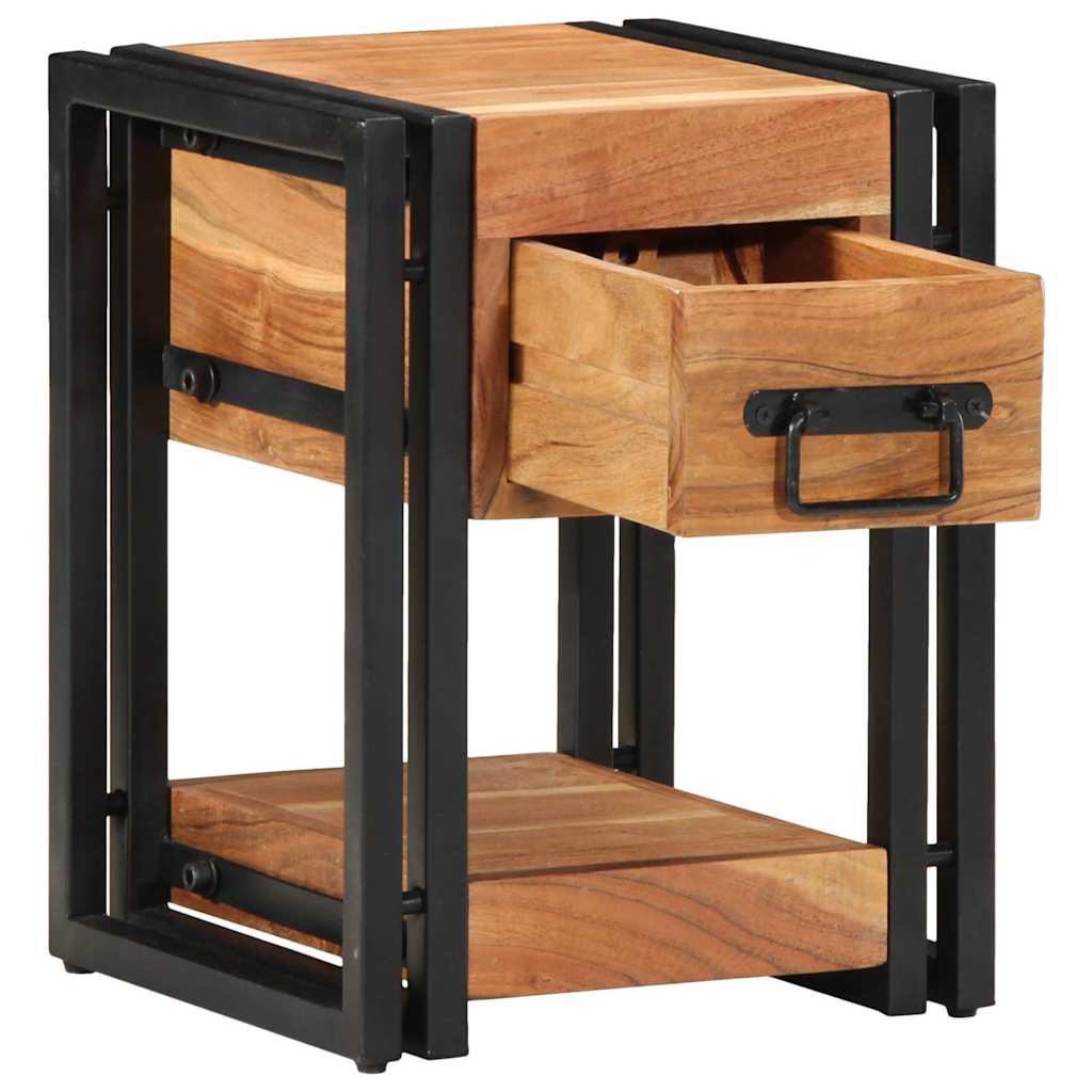 Nachttisch Braun 30 x 30 x 40 cm Massivholz Akazie