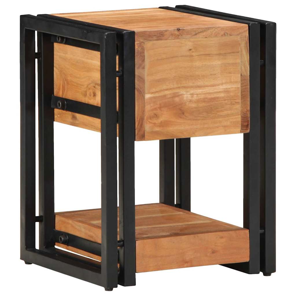 Nachttisch Braun 30 x 30 x 40 cm Massivholz Akazie