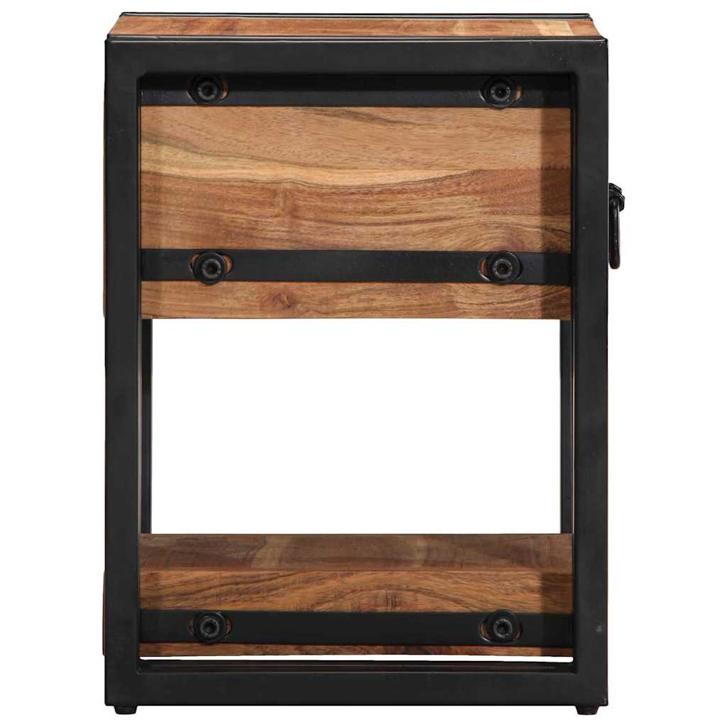 Nachttisch Braun 30 x 30 x 40 cm Massivholz Akazie