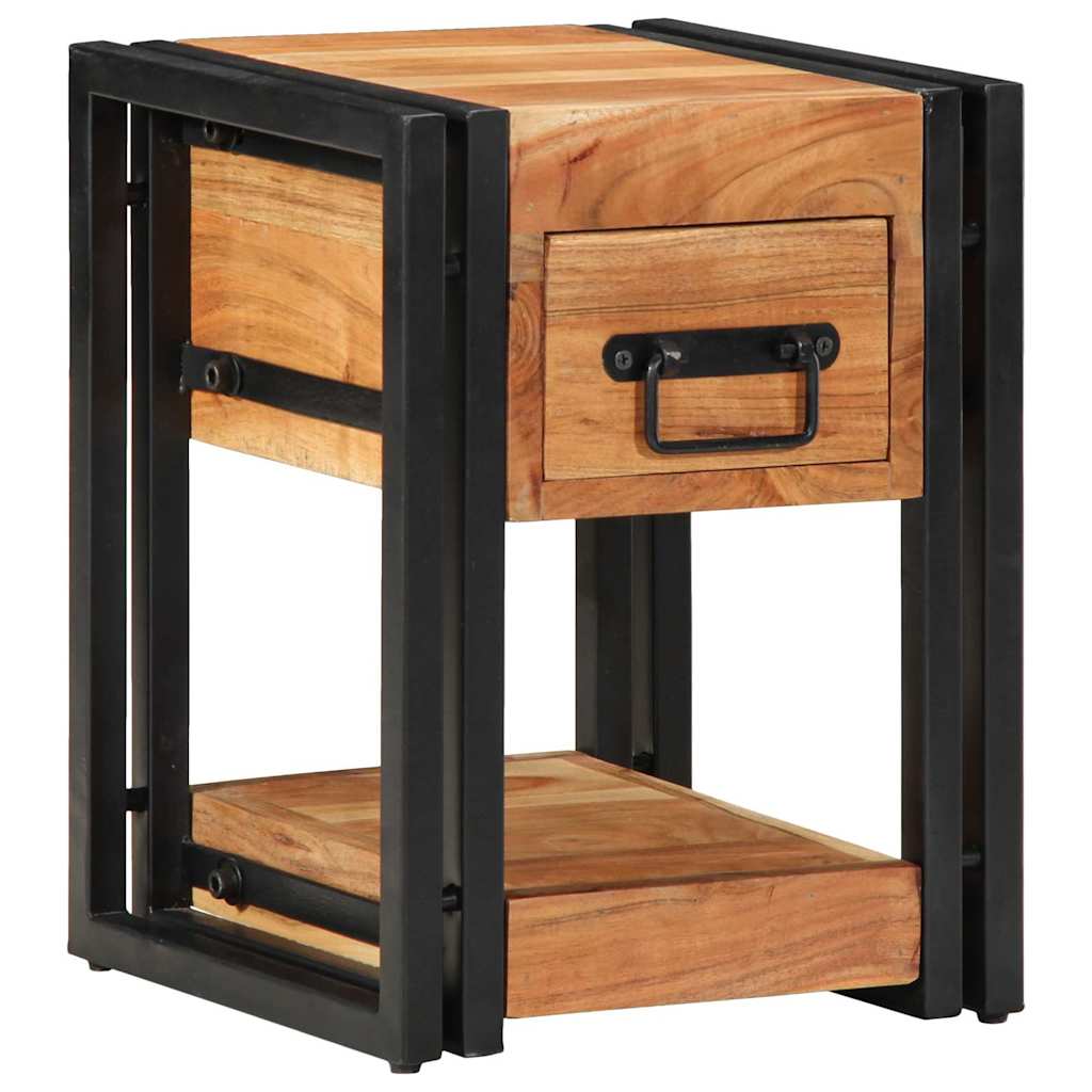 Nachttisch 2 pcs Braun 30 x 30 x 40 cm Massivholz Akazie