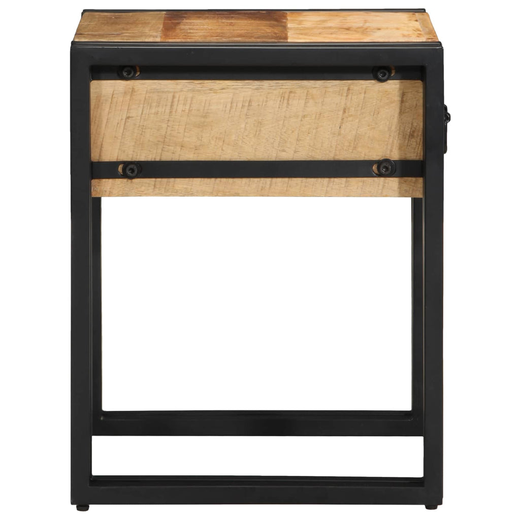 Beistelltisch mit Schubladen 40 x 40 x 50 cm Massivholz Mango
