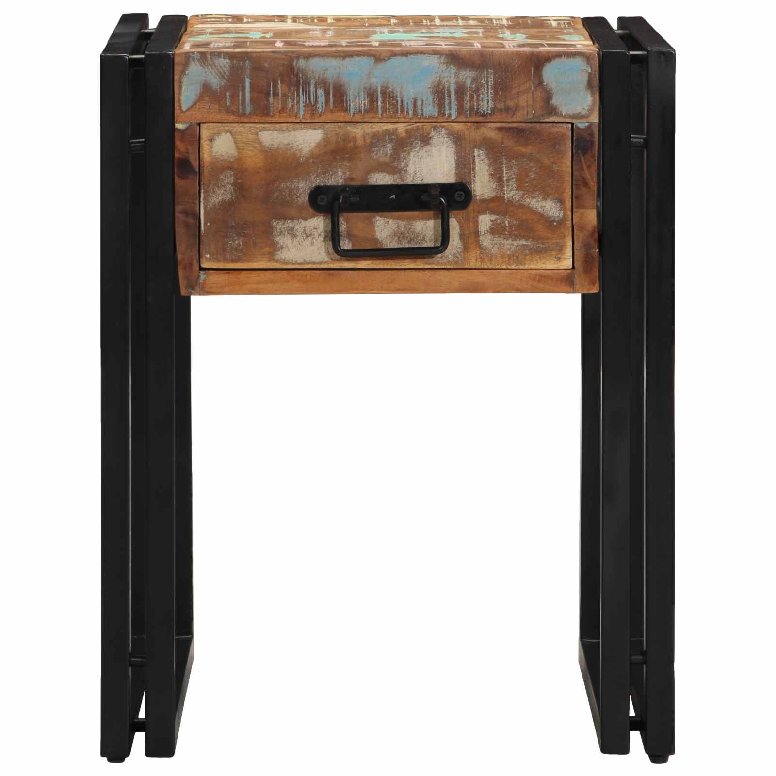 Beistelltisch 40 x 40 x 50 cm Massives upgecyceltes Holz