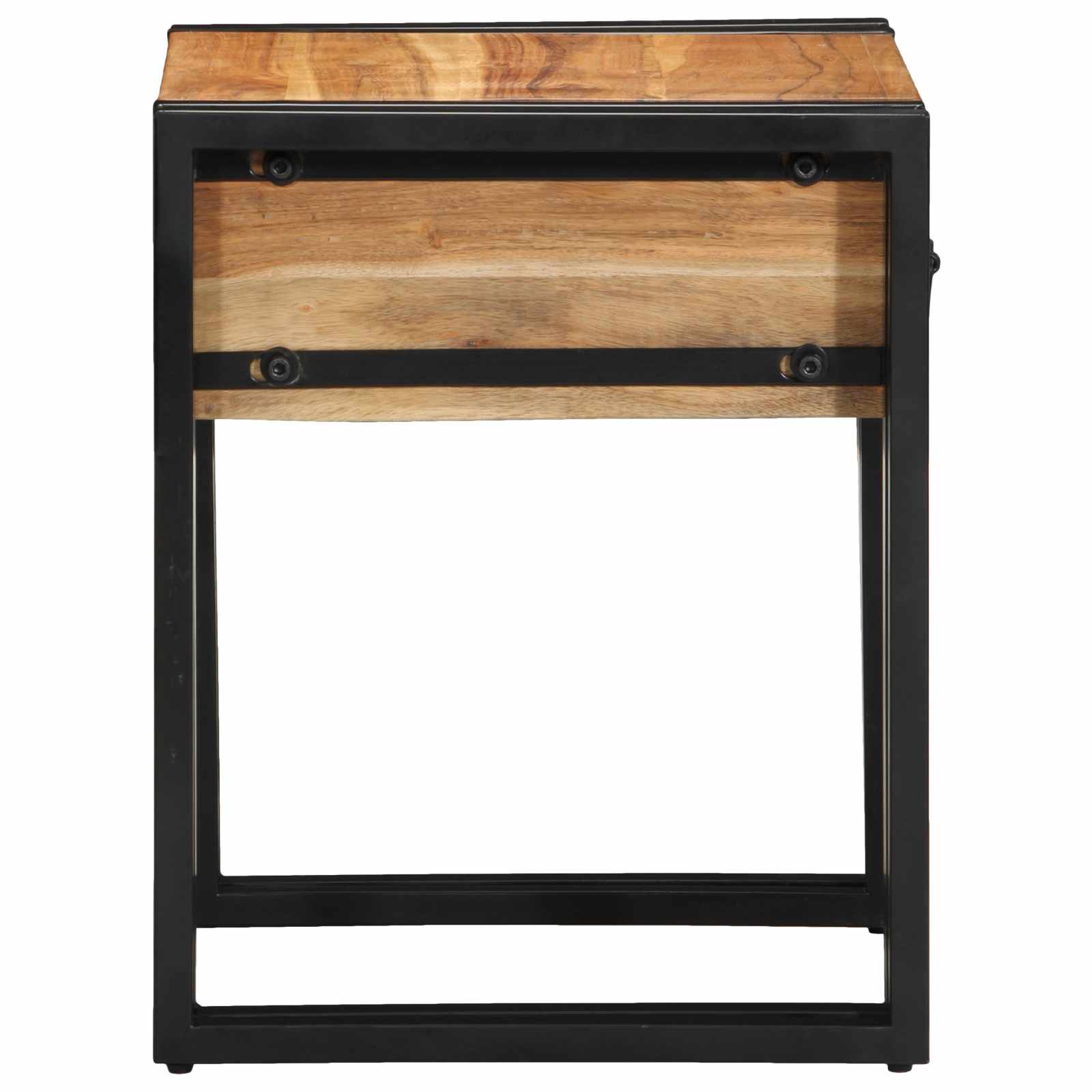 Beistelltisch mit Schubladen 40 x 40 x 50 cm Massivholz Akazie