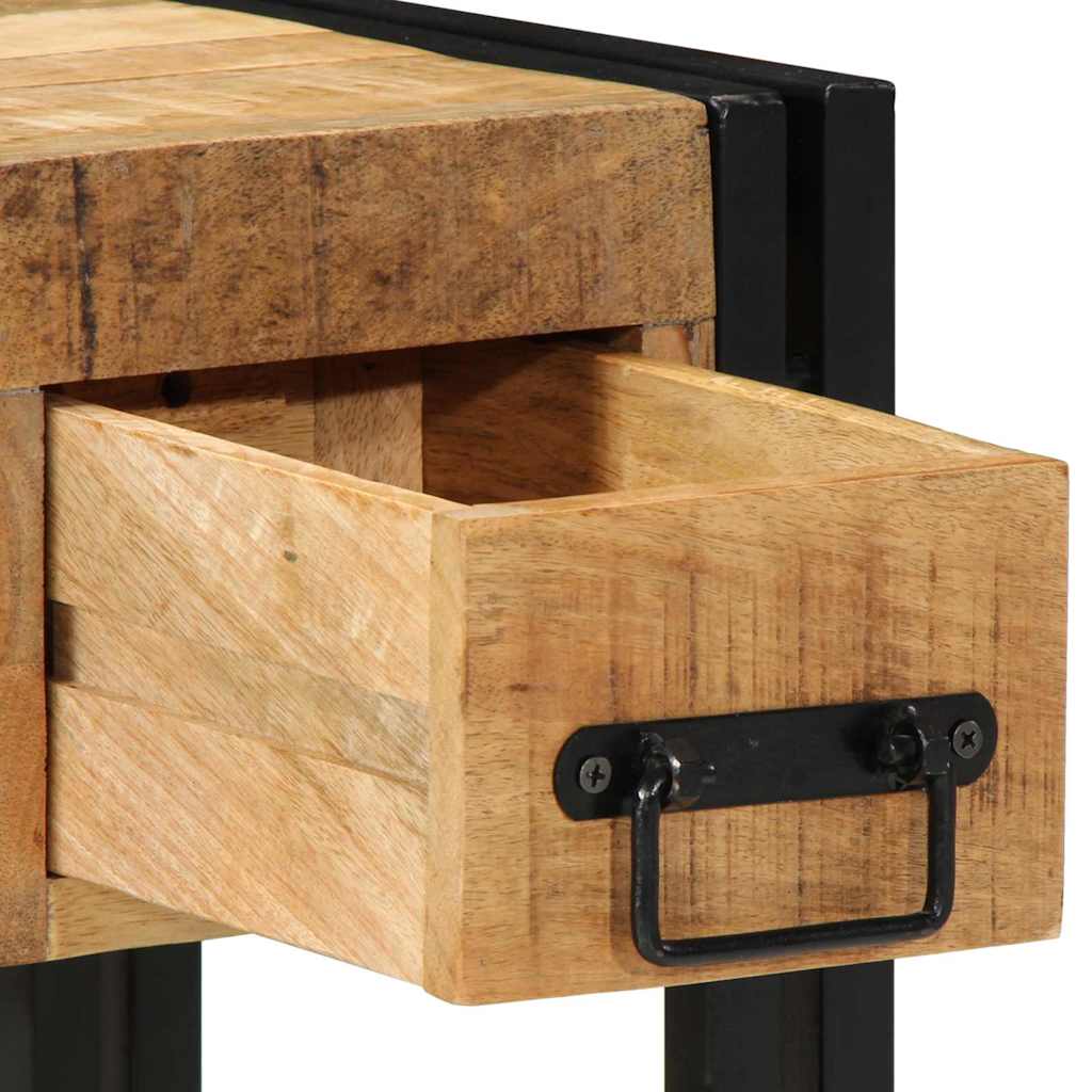 Beistelltisch mit Schubladen 30 x 30 x 40 cm Massivholz Mango