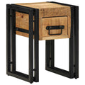 Beistelltisch mit Schubladen 30 x 30 x 40 cm Massivholz Mango