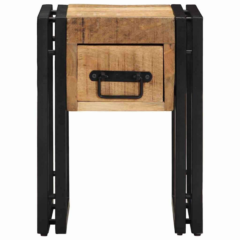 Beistelltisch mit Schubladen 30 x 30 x 40 cm Massivholz Mango