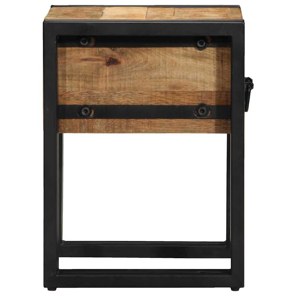 Beistelltisch mit Schubladen 30 x 30 x 40 cm Massivholz Mango